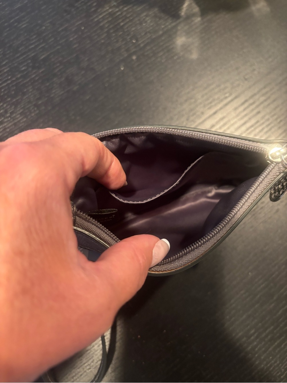 Coach Navy, Light Blue & Silver Signature Wristlet - Picture 6 of 6